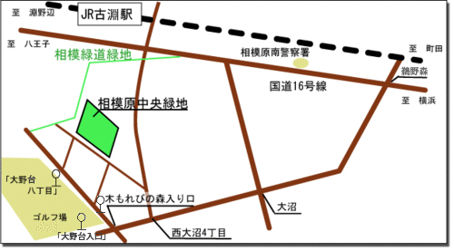 地図:相模原中央緑地