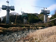 写真:進む圏央道相模原IC建設工事(高橋文男さん)