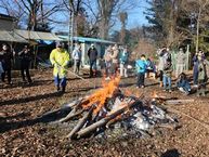写真:川坂自治会のどんど焼