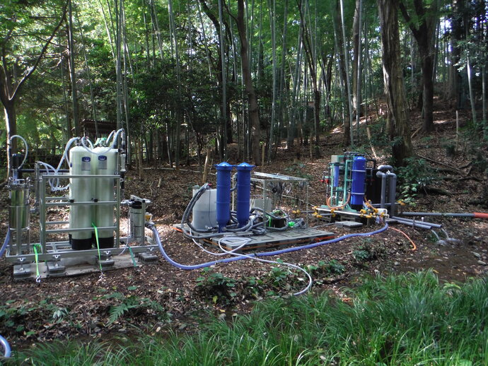 PFAS浄化実証試験の写真