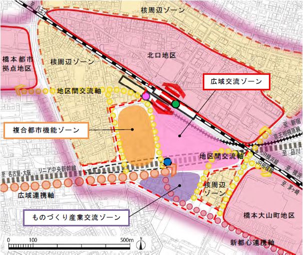 イメージ図：橋本駅周辺地区の土地利用計画