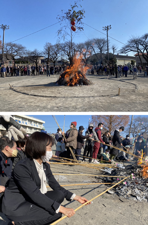 写真:どんど焼き