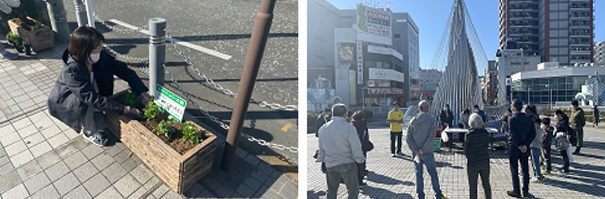 写真:花のまちづくりみどりいっぱい事業活動の様子