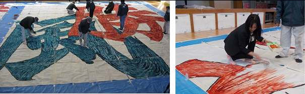 大凧製作現場 写真