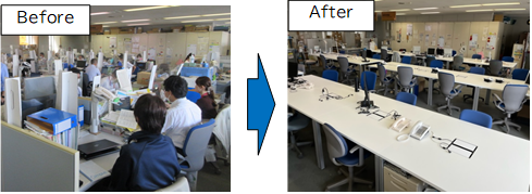 (左)整備前と(右)整備後 写真