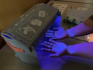 手洗いチェッカーの様子