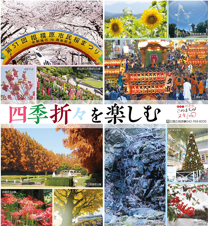 広報さがみはら令和7年（2025年）1月15日号　1面　vol.16　四季折々を楽しむ