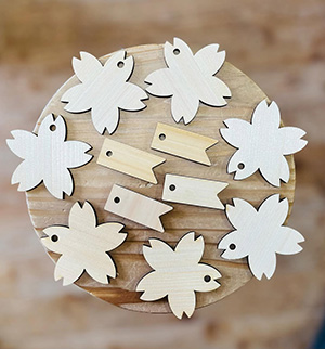 木製キーホルダー　イメージ写真