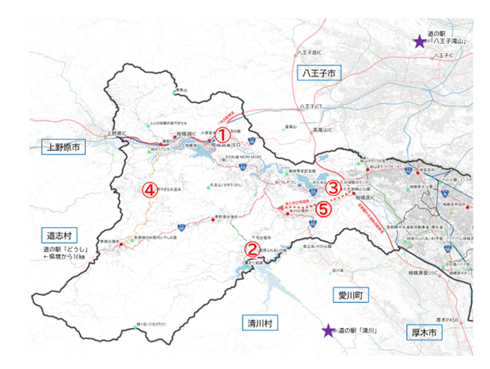 道の駅設置候補地　地図