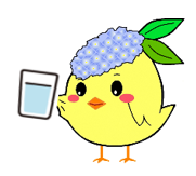 さがぴー水を飲むイラスト