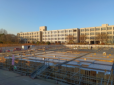 1階床工事の状況（12月）の写真