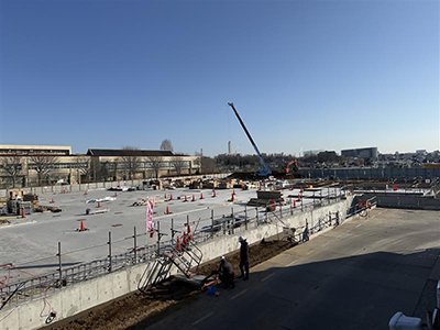 1階床（構造躯体）完成の状況（1月）の写真