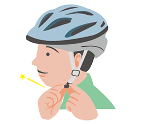 ヘルメット着用のイラスト