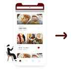 1お店を検索　近くで助けを求めているお店をアプリで検索できます。お気に入り登録したお店が出品すると通知が届きます。