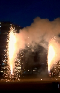銀河まつり　手筒花火